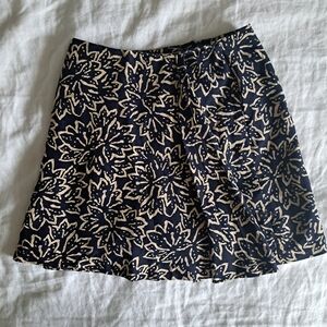 Ann Taylor Vintage Y2K Blue and Tan Mini Skirt Size 0P